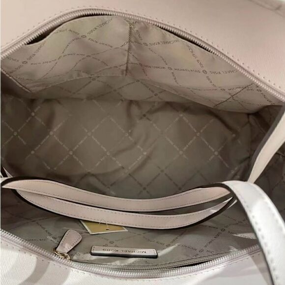 Michael Kors Jet Set Travel Large Saffiano Powder Blush Leather Tote Bag New - Picture 6 of 8